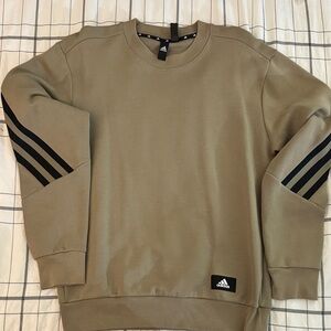 Adidas Men's Khaki Crewneck Sweater